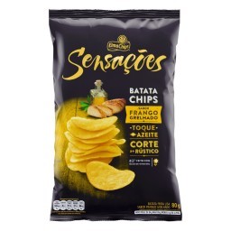 Batata Frita Lisa Frango Grelhado Elma Chips Pacote 80G