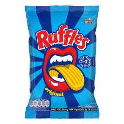 Batata Frita Ondulada Original Elma Chips Ruffles Pacote 76g