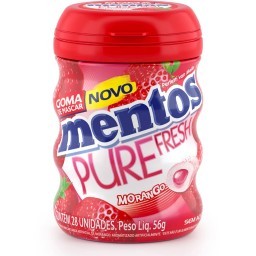 Goma de Mascar MENTOS Morango 56g