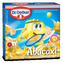 Gelatina em Pó Sabor Abacaxi Dr. OETKER Caixa 20g