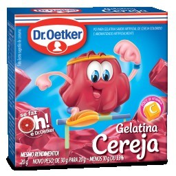 Gelatina em Pó Sabor Cereja Dr. OETKER Caixa 20g