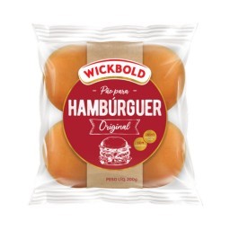 Pão Para Hambúrguer WICKBOLD Sabor Original Pacote 200g