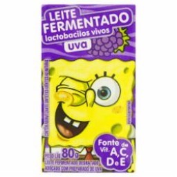 LEITE FERM ELEGE BOB ESPONJA 80G UVA