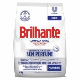 DET EM PO BRILHANTE S/PERFUME SACHE 4KG LIMPEZA...