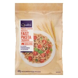 Massa Alimentícia Macarrão Caseiro Integral Talharim Qualitá Fast Pasta Pacote 400g 5 Unidades de 80