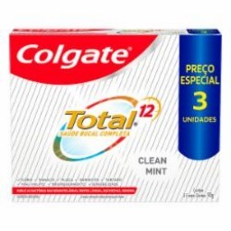 KIT CR DENTAL COLGATE TOTAL 12 90G C/3 CLEAN MINT