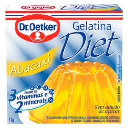 Gelatina em Pó Sabor Abacaxi Diet Dr. OETKER Caixa 12g