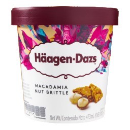 Sorvete de Baunilha com Macadâmia HÄAGEN DAZS Pote 473ml