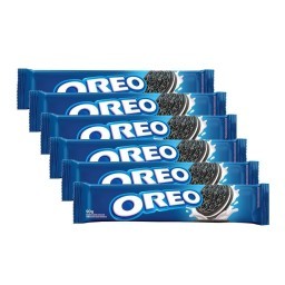 Kit com 6 Pacotes de Biscoito OREO Recheado com Baunilha Original 90g Cada