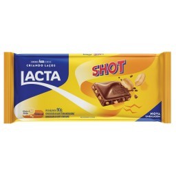 Barra de Chocolate com Amendoim Lacta Shot 90g