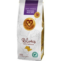 Café em Grãos 3 CORAÇÕES Rituais Mogiana Paulista Pacote 250g