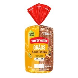 Pão Integral Grãos & Castanhas Nutrella Pacote 450g