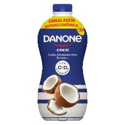 Iogurte Parcialmente Desnatado Coco Danone Garrafa 1,25kg Embalagem Supereconômica