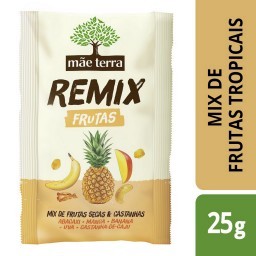 Mix de Frutas Tropicais Secas e Castanhas Remix MÃE TERRA 25g