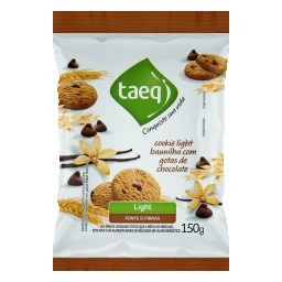 Biscoito Cookie Baunilha com Gotas de Chocolate Light Taeq Pacote 150g