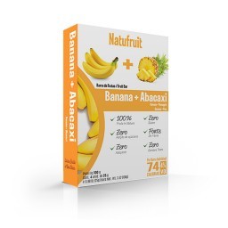 Barra de Frutas Banana com Abacaxi Zero Gordura Trans NATUFRUIT  100g 4 Unidades