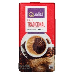 Café Torrado e Moído a Vácuo Tradicional Qualitá Pacote 500g