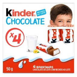 Kinder Chocolate ao Leite 4 Unidades 50g