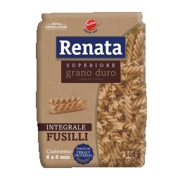 Macarrão de Sêmola Grano Duro Integral Fusilli Renata Superiore Pacote 500g