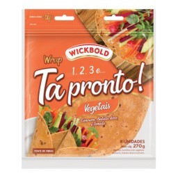 Pão Tortilha Vegetais Wickbold Tá Pronto Pouch 270g