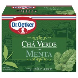 Chá Verde com Menta Dr. OETKER 22,5g com 15 Saquinhos