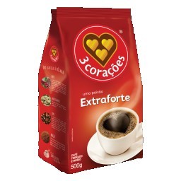 Café Torrado e Moído Extra Forte 3 CORAÇÕES Pacote 500g