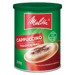 Cappuccino Solúvel Tradicional MELITTA Lata 200g