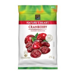 Snack NATURES HEART Cranberry Desidratada 25g