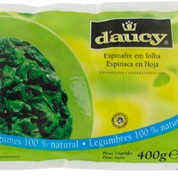 Espinafre em Folha Congelado D´AUCY Pacote 400g