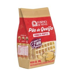 Pão de queijo Waffle Assado 200g Forno de Minas