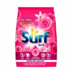 LAVA ROUPAS SURF 5EM1 SACHE 1,6KG ROSAS E FLOR ...