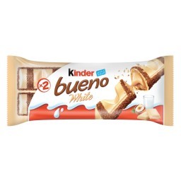 Kinder Bueno White Chocolate Branco Wafer 1 Pacote com 2 Unidades 43g