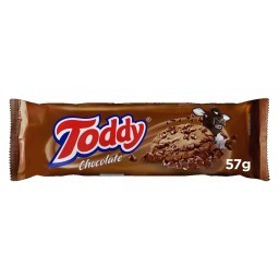 Biscoito Cookie Chocolate com Gotas de Chocolate Toddy Pacote 57g