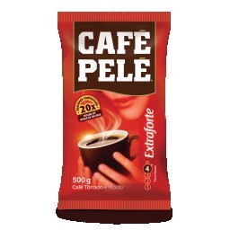 Café Torrado e Moído Extra Forte PELÉ Pacote 500g