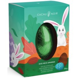 Ovo Chocolate Meio Amargo 63% cacau Noir 124g 