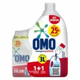 KIT LAVA ROUPAS CONC OMO REFIL DILUIR+GFA 500ML...