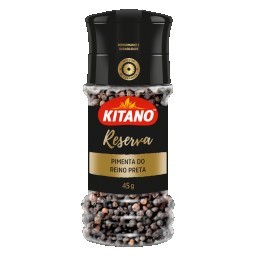 Pimenta-do-Reino Preta em Grãos com Moedor Kitano Reserva Vidro 45g