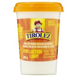 Requeijão Zero Lactose Light TIROLEZ Copo 200g