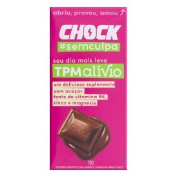 Suplemento Alimentar Tablete Chocolate ao Leite Chock TPM Alívio Caixa 75g