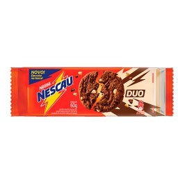 Biscoito Cookie Nescau Duo Nestlé Pacote 60g