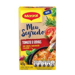 Tempero Granulado Tomate e Ervas Maggi Meu Segredo Caixa 49g 7 Unidades