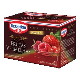 Chá Frutas Vermelhas Dr. OETKER 30g com 15 Saquinhos