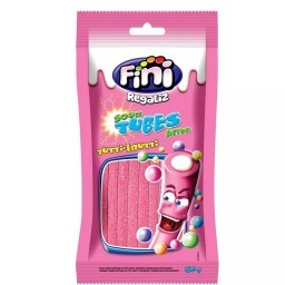 Bala de Gelatina Tubinhos Sabor Tutti Frutti FINI Pacote 80g