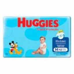 FRALDA HUGGIES TRIPLA PROTECAO MEGA M C/42