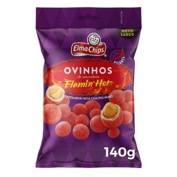 Ovinhos de Amendoim Picante Flamin' Hot Elma Chips Pacote 140g