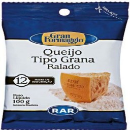 Queijo Tipo Grana Ralado RAR Gran Formaggio Pacote 100g