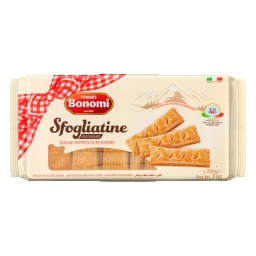 Biscoito Folhado Sfogliatine Cobertura Açúcar Forno Bonomi Pacote 200g