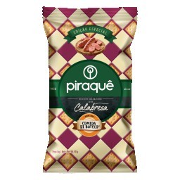 Biscoito Salgadinho Calabresa Piraquê Comida di Buteco Pacote 90g