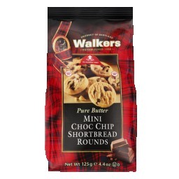 Biscoito Amanteigado com Pedaços de Chocolate ao Leite Walkers Pure Butter Pacote 125g	 _ Importação