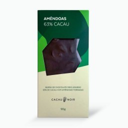 Barra Amêndoas 63% Cacau CACAU NOIR 90g